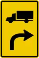 Junction for Truck (turn right ahead)