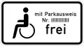 Disabled with permit No. ... allowed