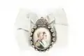 Miniature portrait of King Gustaf V of Sweden and his Queen Victoria of Baden, Royal family order presented to Countess Anna Brahe, held at Skokloster Castle
