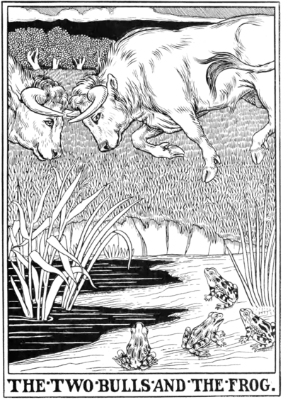 The two Bulls and the Frog.