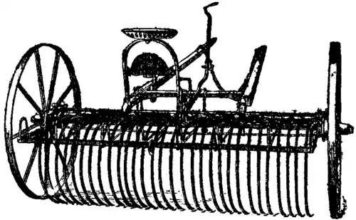 Britannica 1911 Hay - horse rake.png