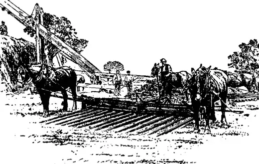 Britannica 1911 Hay - sweep rake.png