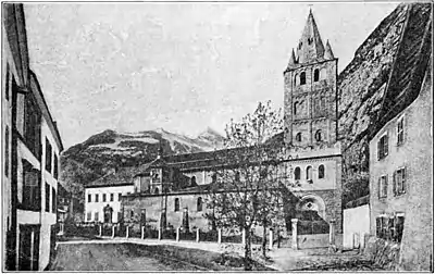 Catholic Encyclopedia - Abbey of St. Maurice, Agaunum.jpg