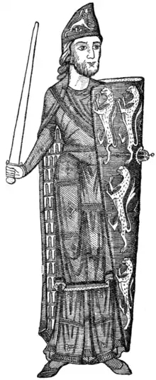 Fig. 28.—Taken from the tomb of Geoffrey Plantagenet, Count of Anjou.
