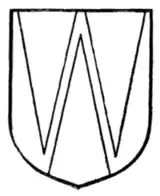 Fig. 152.—Three piles, two in chief and one in base.