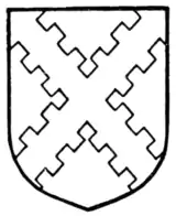 Fig. 187.—Saltire embattled.