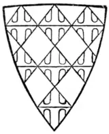 Fig. 237.—Arms of Hubert de Burgh, Earl of Kent (d. 1243). (From his seal.)