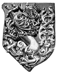 Fig.317.—Arms of Bohemia, from the "Pulver Turme" at Prague. (Latter half of the fifteenth century.)