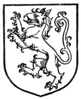 Fig. 322.—Heraldic tyger rampant.