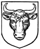 Fig. 377.—Bull's head caboshed.