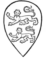 Fig. 700.—King John, before his accession to the throne. (From MS. Cott., Julius, C. vii.)