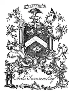 Fig. 740.—Bookplate of Archibald Swinton of Kimmerghame.