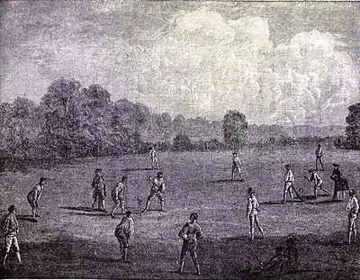 Cricket, WG Grace, 1891- Royal Academy in Marylebone Field.jpg