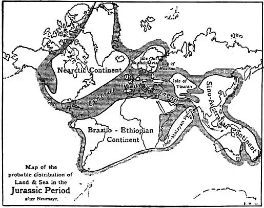 EB1911 - Jurassic Period - Probable distribution of Land & Sea.jpg