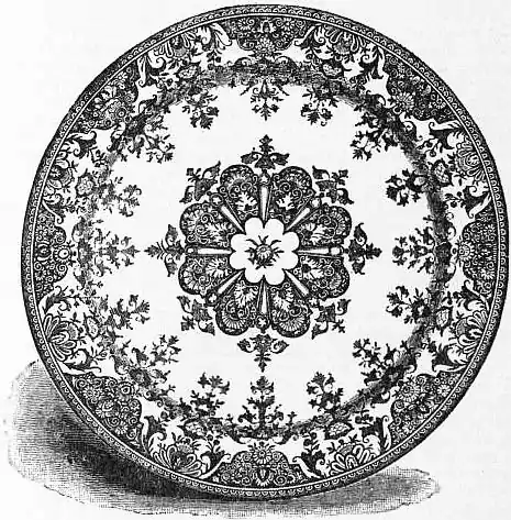 EB1911 Ceramics Fig. 49.—Dish of Rouen enamelled pottery.jpg
