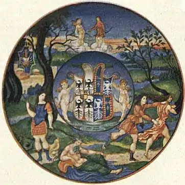 EB1911 Ceramics Plate VI - Urbino. 1525 - Gonzaga Este.jpg