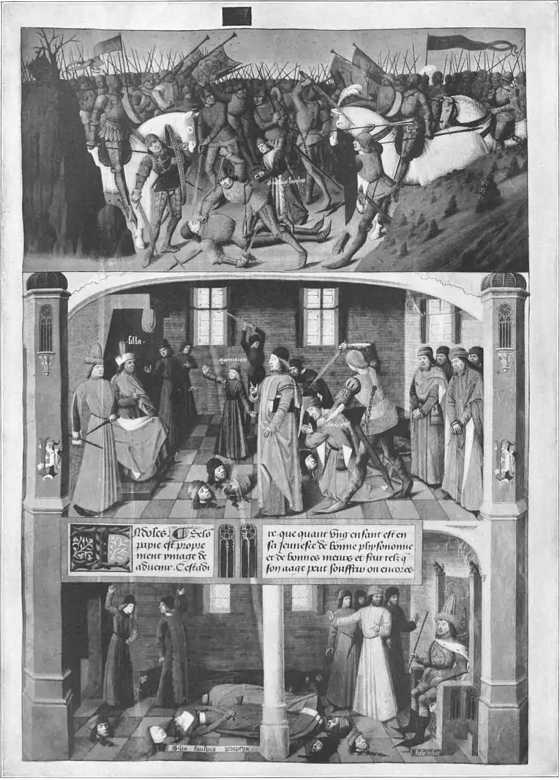 EB1911 ILLUMINATED MSS. — Valerius maximus. About A.D. 1475. Executed for Philippe de Comines.jpg