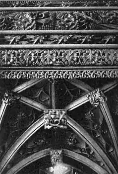 EB1911 Wood-Carving - Detail of rood screen vaulting, Kenton, Devon.jpg