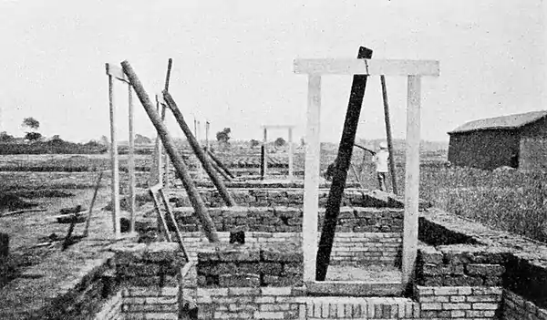 Farmers of forty centuries - Foundation of dwelling, consisting of hard-burned brick.jpg