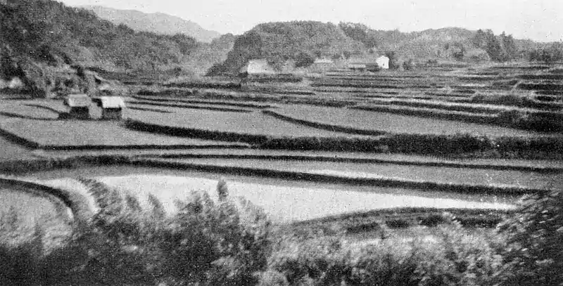 Farmers of forty centuries - terraced valley between Hongo and Fukuyama, Japan.jpg