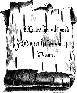 Enter the wild wood And view the haunts of Nature.