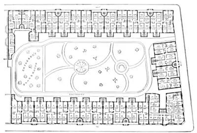 GENERAL PLAN OF THE RIVERSIDE BUILDINGS (A. T. WHITE'S) IN BROOKLYN.