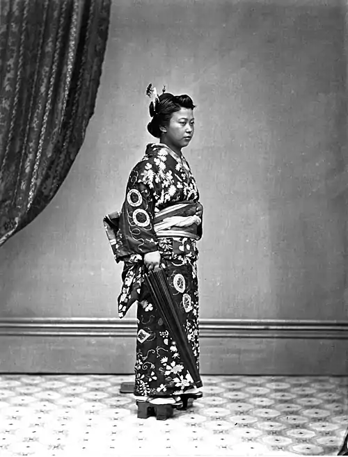 Japanese Woman Holding an Umbrella