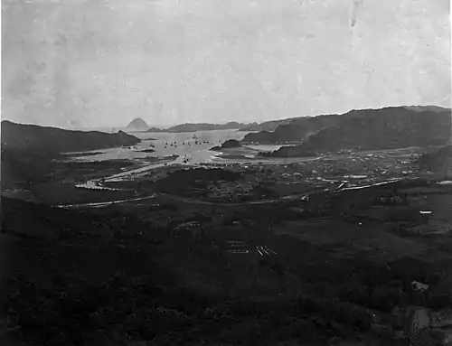 KEELUNG CITY AND HARBOR, LOOKING EASTWARD