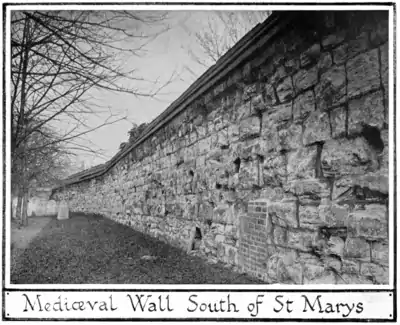 Medieval Wall south of St Mary's Church, Leicester