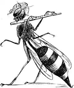 More Nonsense, Pictures, Rhymes, Botany, etc. (1872), The Worrying Whizzing Wasp.jpg