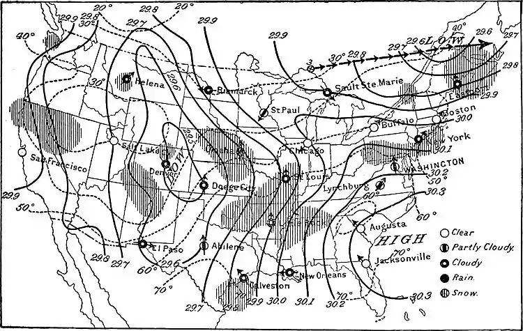 NIE 1905 Meteorology - weather map for April 3, 1892, 8 a.m.jpg