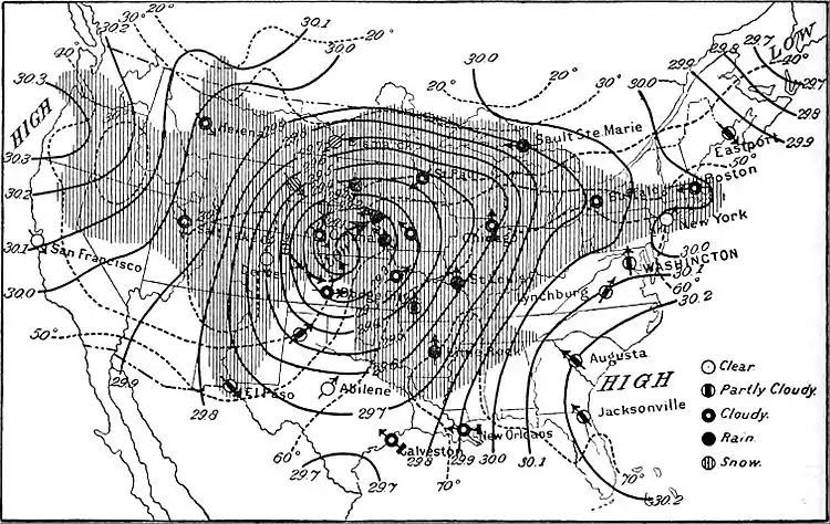 NIE 1905 Meteorology - weather map for April 4, 1892, 8 a.m.jpg