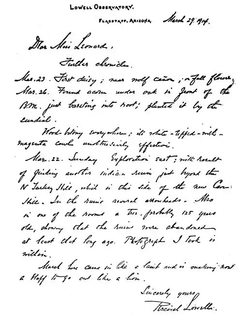 Percival Lowell - an afterglow - Letter P31.jpg