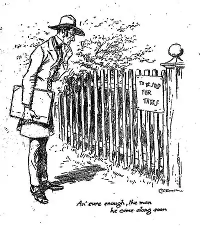 An' sure enough, the man he come along soon