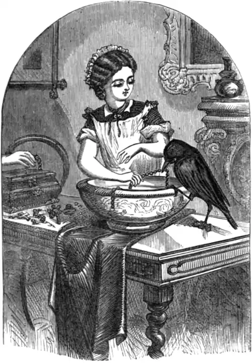 Stories Told to a Child - Frontispiece - The Suspicious Jackdaw.png