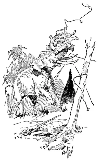 The Son of Tarzan - Hammock, canopy and man were swung high above Tantor's head.png