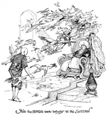 how the birds were brought to the sultan