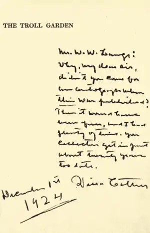 Willa Cather's handwritten letter--The Troll Garden.png