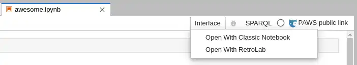 Interface - Open With RetroLab
