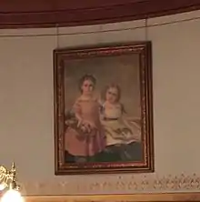 A painting of two little girls