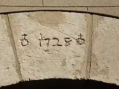 As a Christian symbol on a date (♁&nbsp;1728&nbsp;♁ = 1728&nbsp;AD)